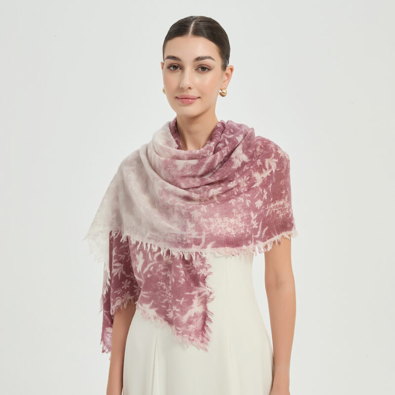 Lorea Cloudlight Cashmere Scarf Wrap - Pale Red - Image 3