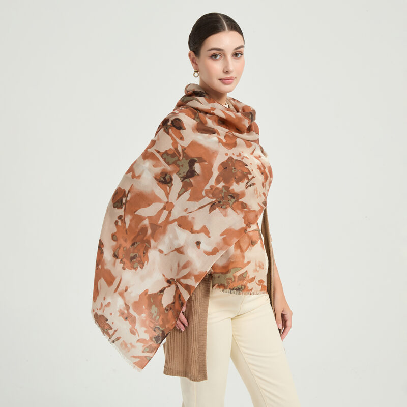 Aila Featherlight Lambswool Scarf Wrap - Image 4