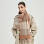 Della Check Cashmere Scarf