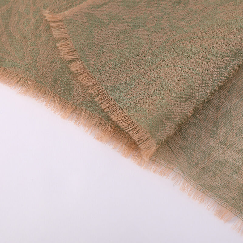 Kaeli Featherlight Cashmere Scarf Wrap - Olive - Image 7