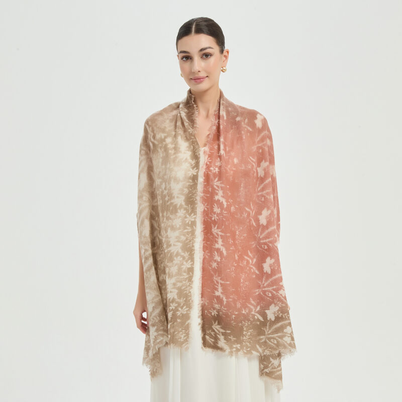 Sciarpa Lorea Cloudlight in cashmere - Tangerine - immagine 3