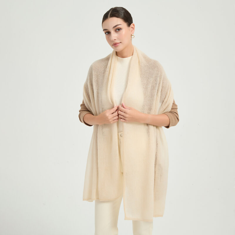 Elora Airweave Kaschmirschal - Beige – Bild 4