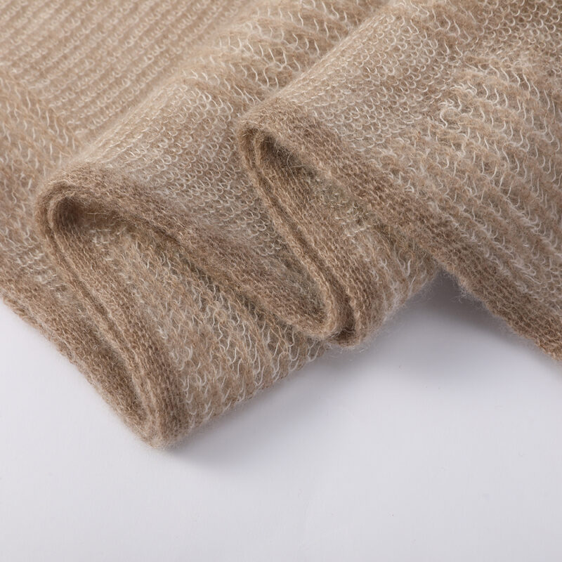Sciarpa Elora Airweave in cashmere - Khaki - immagine 7