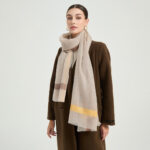 Melina Featherlight Cashmere Scarf Wrap - Almond