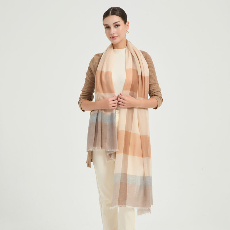 Veda Featherlight Lambswool Scarf Wrap - Image 3