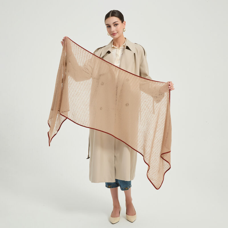 Sciarpa in cashmere Vella Airweave - Cammello - immagine 2