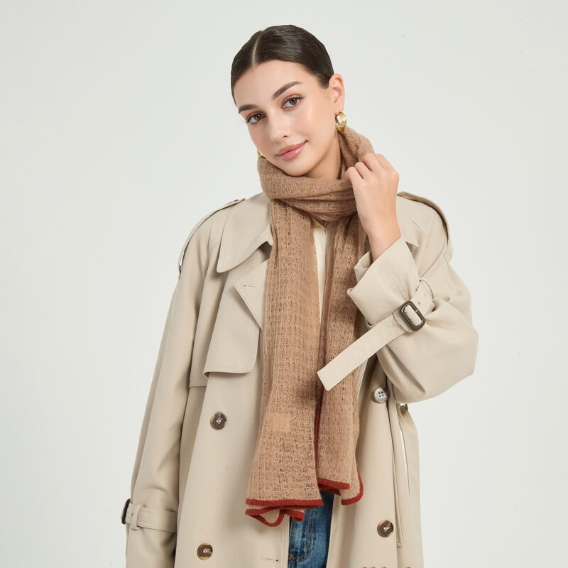 Sciarpa in cashmere Vella Airweave - Cammello - immagine 4