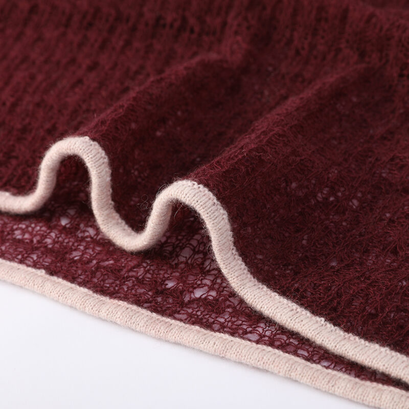 Sciarpa in cashmere Vella Airweave - Borgogna - immagine 7