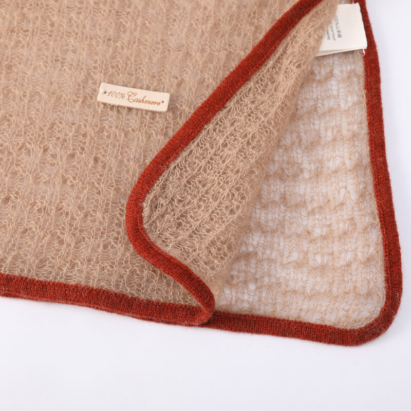 Sciarpa in cashmere Vella Airweave - Cammello - immagine 7