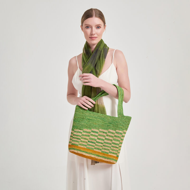 Cilla Raffia Tote - Grün – Bild 2