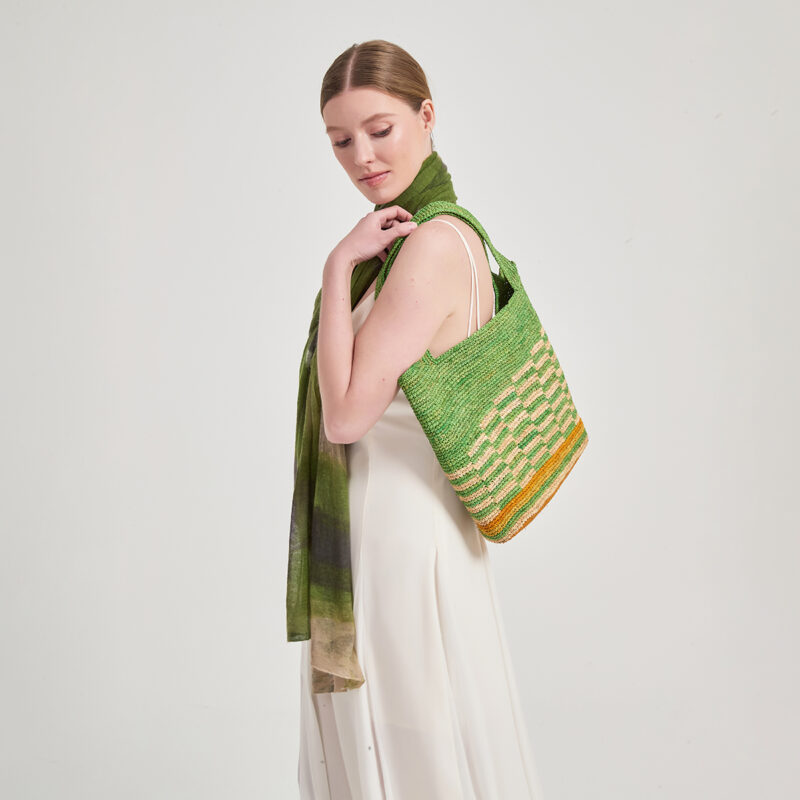 Cilla Raffia Tote - Grün – Bild 3