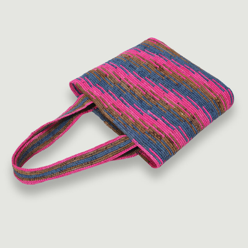 Jayla Raffia Tote - Hot Pink - Image 3