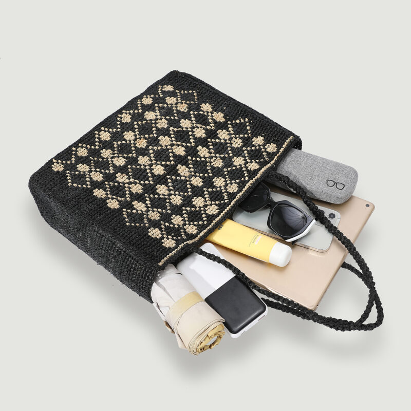 Jina Raffia Tote - Image 6