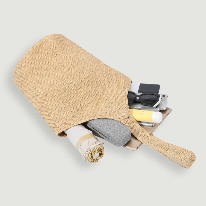 Kara Raffia Shoulder Bag – Image 7