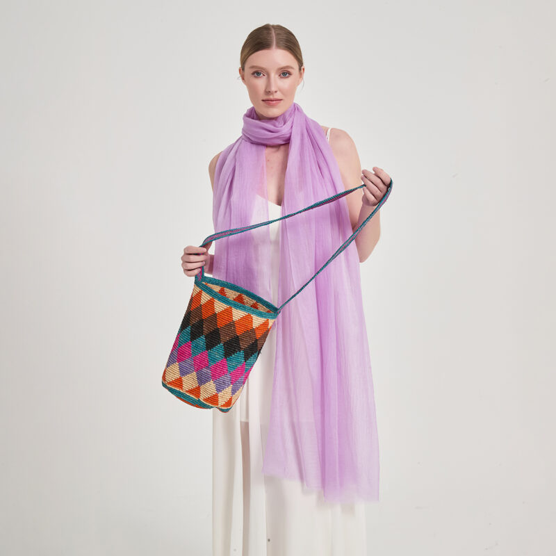 Lena Raffia Crossbody Bag - Image 3