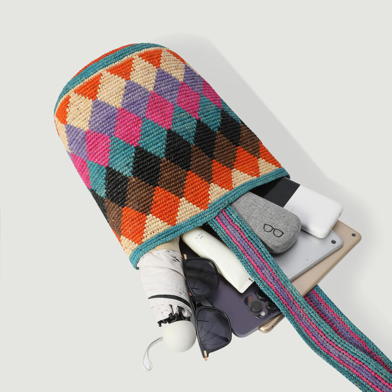 Lena Raffia Crossbody Bag - Image 7