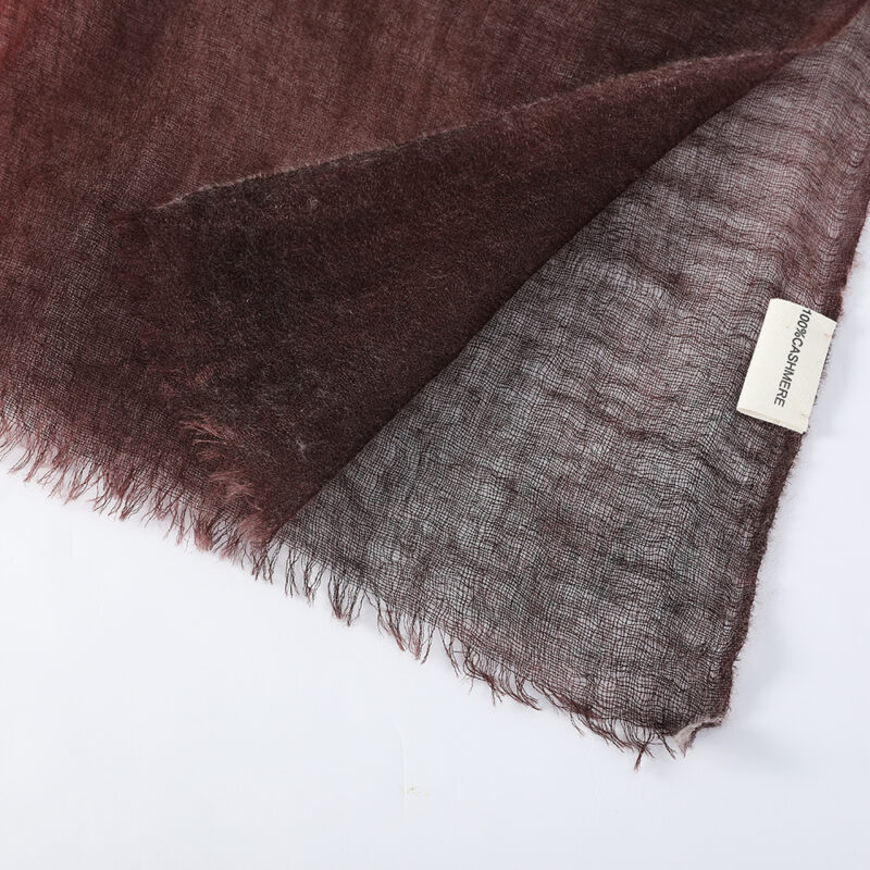 Alaya Featherlight Cashmere Scarf Wrap - Burgundy - Image 7