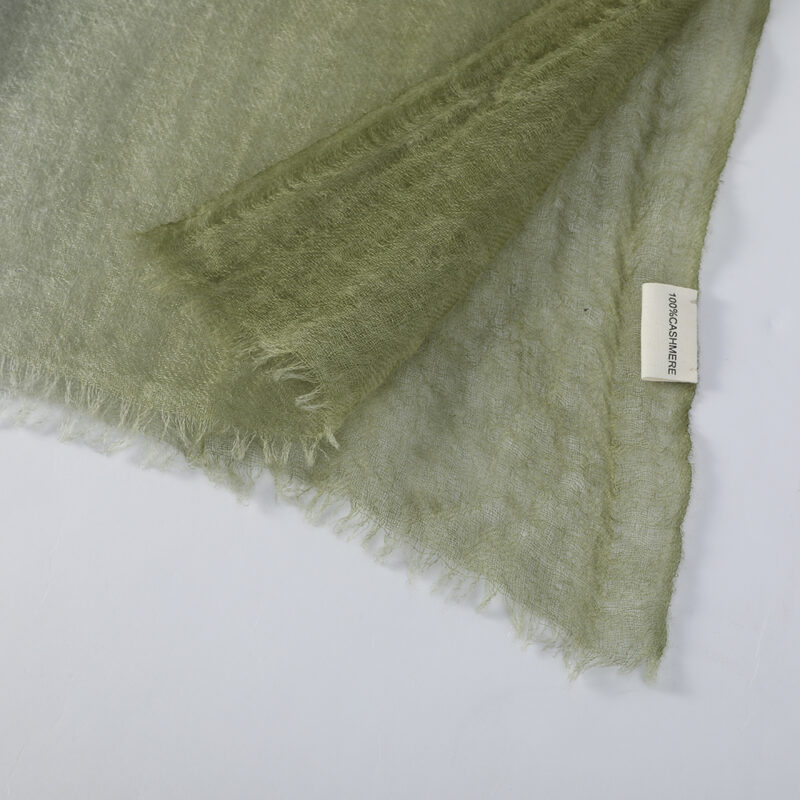 Alaya Featherlight Cashmere Scarf Wrap - Green - Image 7
