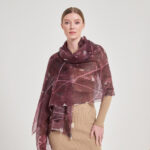 Alys Featherlight Cashmere Scarf Wrap - Grape Purple