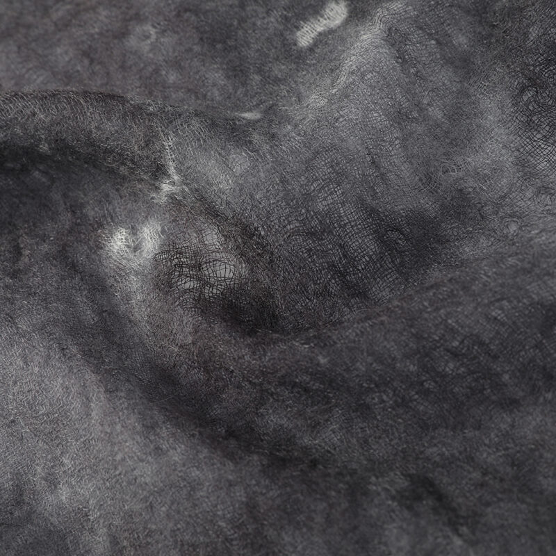 Alys Featherlight Cashmere Scarf Wrap - Dark Grey - Image 5