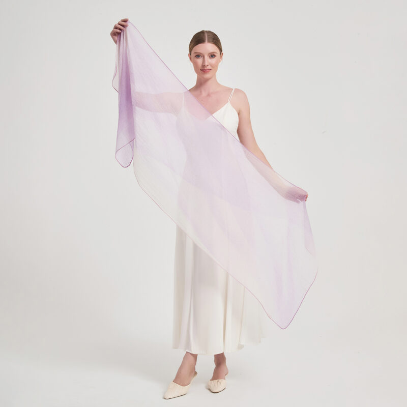 Écharpe en cachemire Lyra Featherlight - Lilas – Image 2