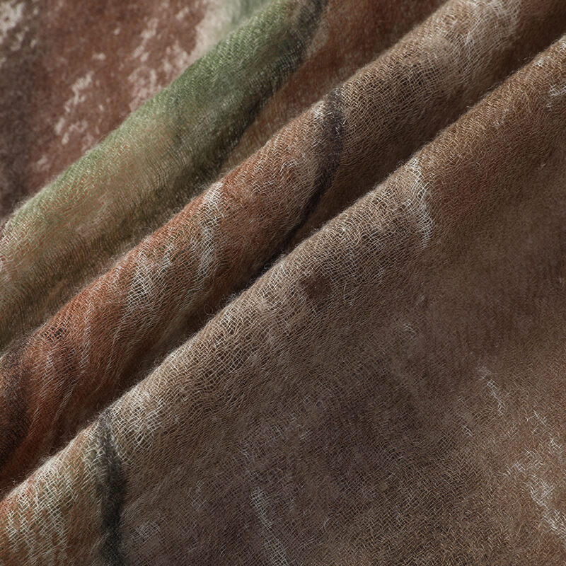 Mable Square Featherlight Cashmere Scarf - Brown - Image 6