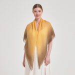 Maeve Square Featherlight Cashmere Scarf - Yellow
