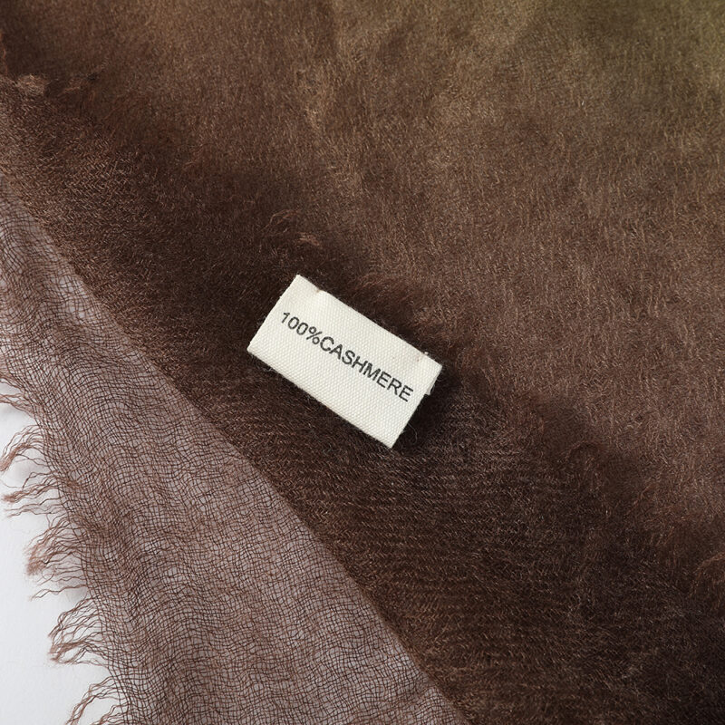 Maeve Square Featherlight Cashmere Scarf - Green - Image 7