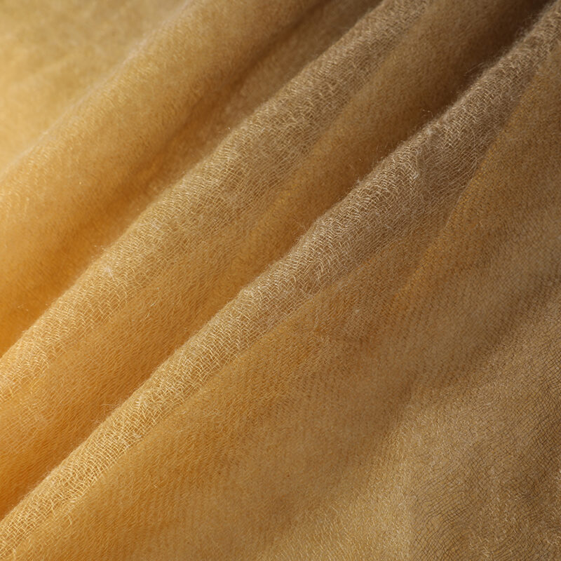 Maeve Square Featherlight Cashmere Scarf - Yellow - Image 5