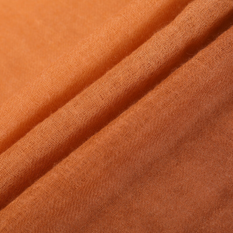 Maeve Square Featherlight Cashmere Scarf - Curry - Image 5
