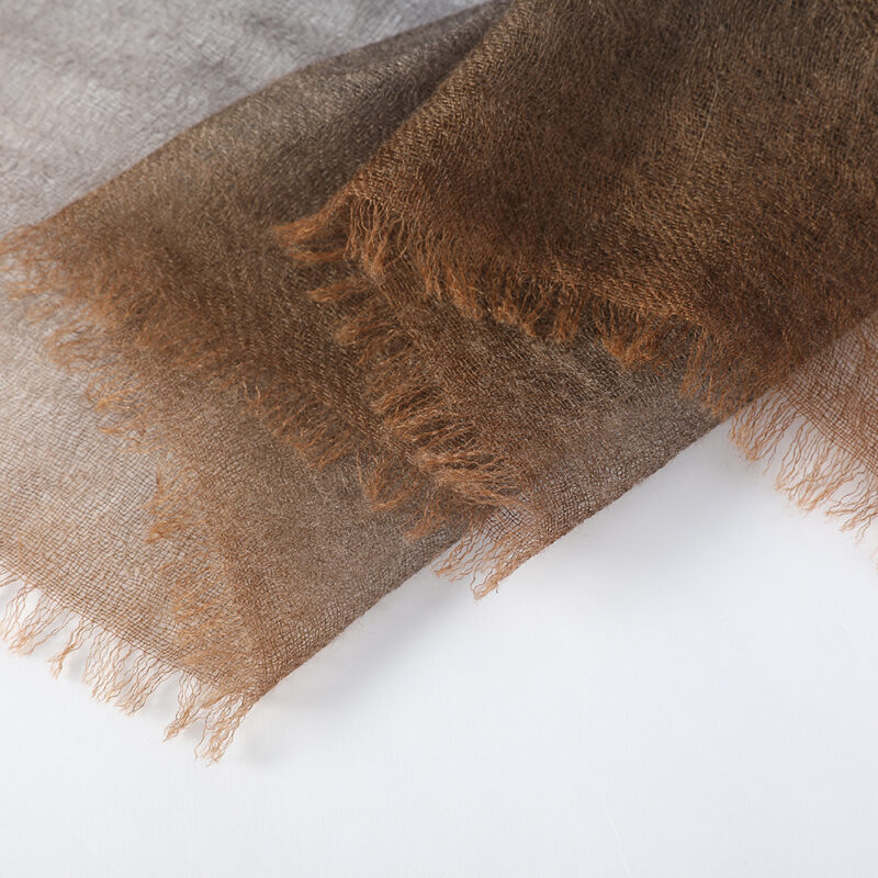 Maeve Square Featherlight Cashmere Scarf - Pigeon Blue - Image 6