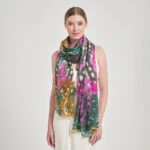 Aylin Featherlight Cashmere Scarf Wrap - Green