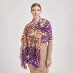 Aylin Featherlight Cashmere Scarf Wrap - Purple