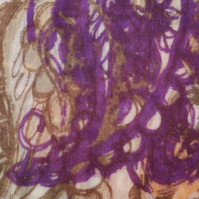 Aylin Featherlight Cashmere Scarf Wrap - Purple - Image 5