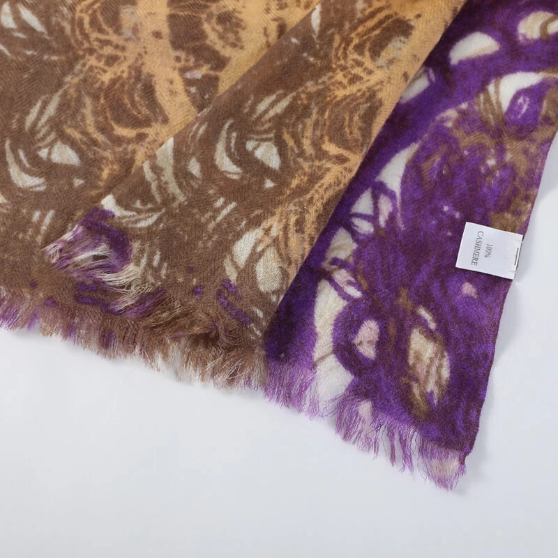 Aylin Featherlight Cashmere Scarf Wrap - Purple - Image 7