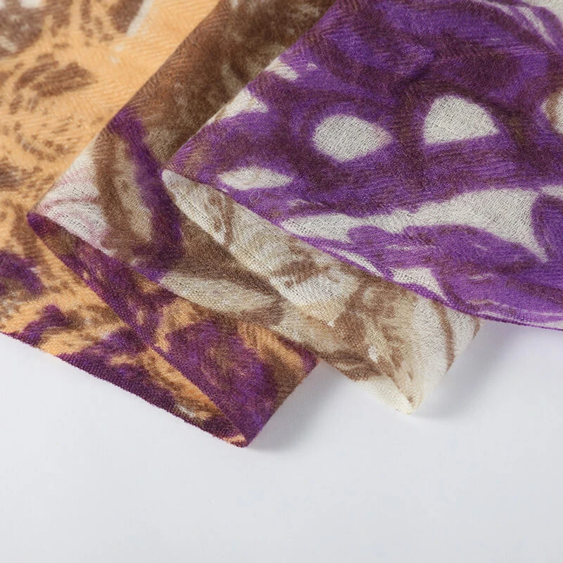 Aylin Featherlight Cashmere Scarf Wrap - Purple - Image 6