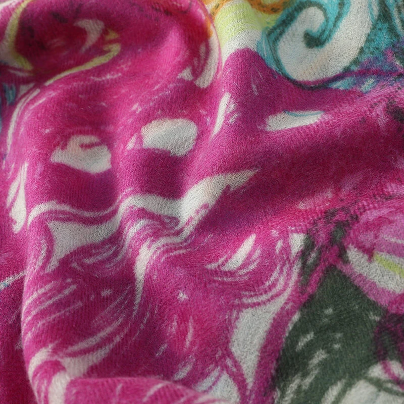 Aylin Featherlight Cashmere Scarf Wrap - Green - Image 6