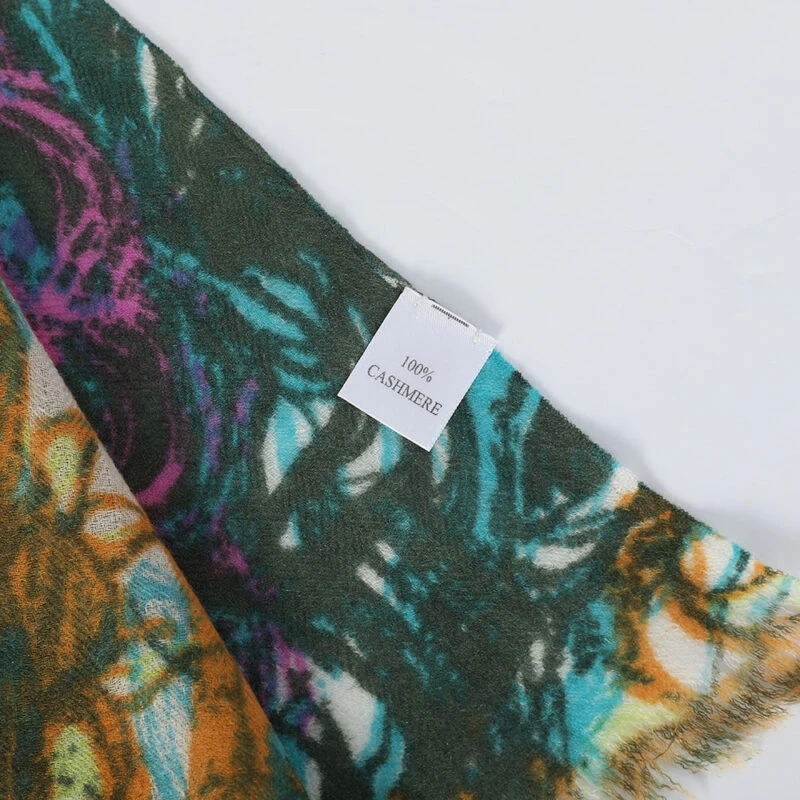 Aylin Featherlight Cashmere Scarf Wrap - Green - Image 7