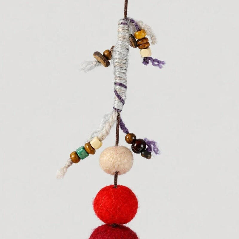 Elara Cashmere Wool Necklace - Red - Image 5